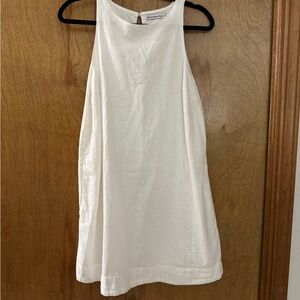 Abercrombie and Fitch White Sleeveless linen dress